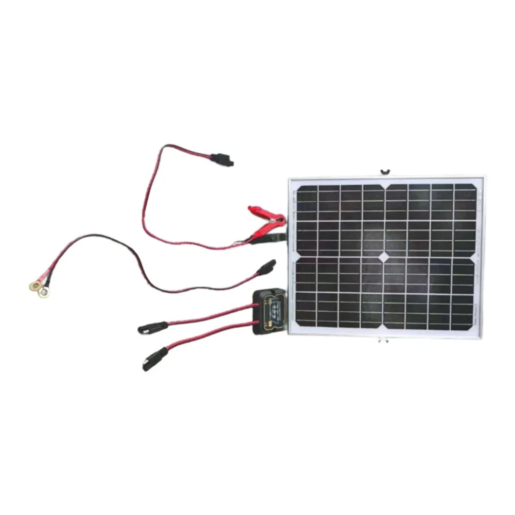 20W 12V for Solar Panel System with Smart For MPPT Charge Controller Low Iron Tempered Glass for RVs and Marine Use