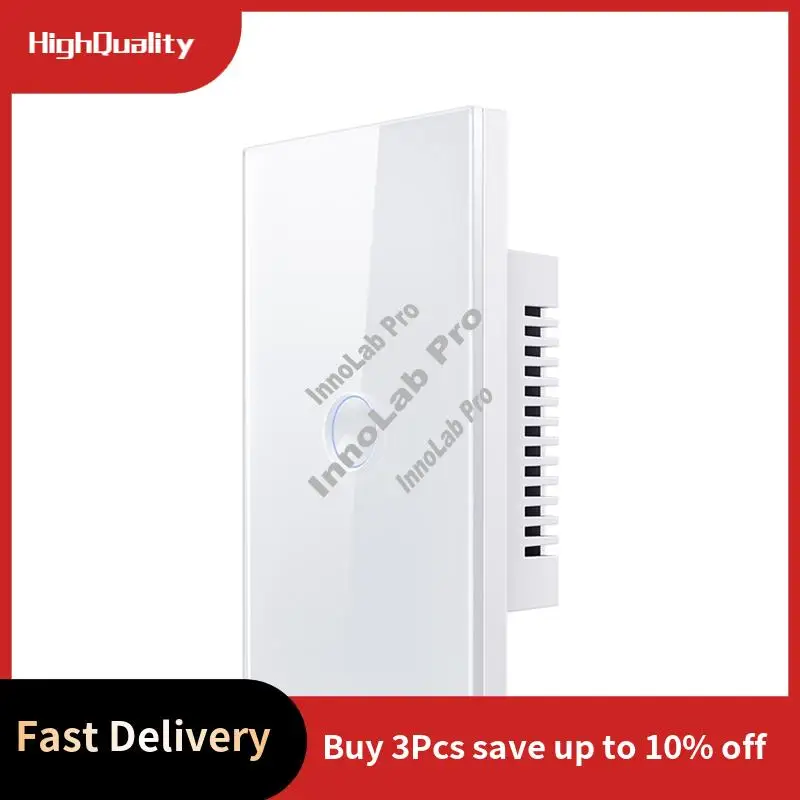 

Умный сенсорный переключатель Tuya Wi-Fi, 110-240 В, 2,5D, вогнутый стиль, повторитель сигнала Zigbee3.0, работает с Alexa Google Home 1 Gang-A12I