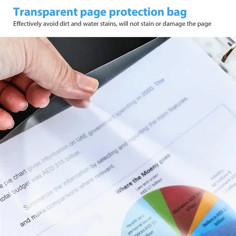 Sheet Protectors 100Pcs 8.5 X 11 Inches Clear Page Protectors For 11 Ring Binder PP Sleeve For Paper Protector Acid Free A4 Page