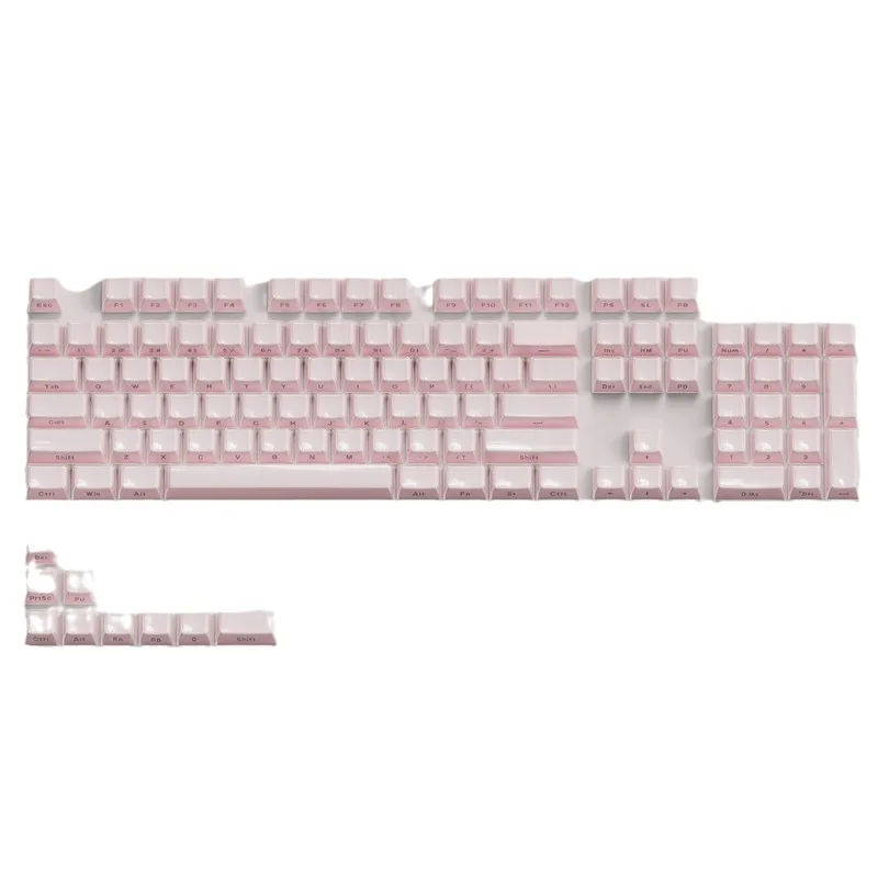 Teclado Xvx Crystal Jelly Series, PC de 2 cores, Lateral Carving 113 Key Array, Material ABS, Teclado mecânico, Keycaps ergonômicos