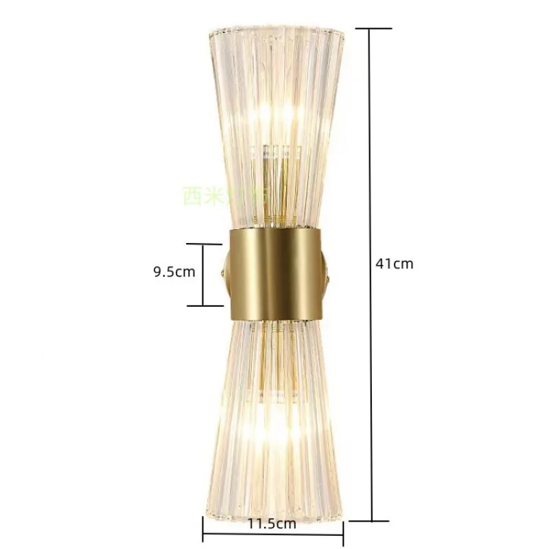 

Modern Crystal Wall Lamp Golden Electroplated Metal Corridor Light Stair Aisle Decor Sconce Bathroom Bedroom Parlor Wall Lights