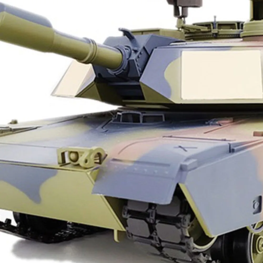 2.4G Henglong 1/16 7.0 اللوحة الرئيسية البلاستيك M1A2 أبرامز راديو RTR دبابة مع جهاز للتحكم عن بُعد 3918 برميل نكص BB IR بطارية دخان 320 درجة برج