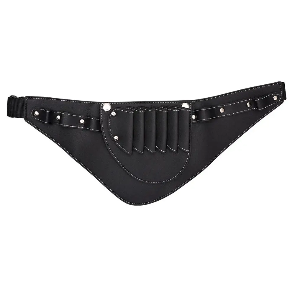PU Leather Hairdressing Tools Bag Shoulder Belt Durable Barber Tools Bag Adjustable Waist Waist Belt Hairdressing Bag
