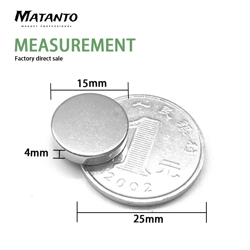 10/20/50pcs 15x4 mm Strong Cylinder Rare Earth Magnet 15mmx4mm Round Neodymium Magnets 15x4mm Mini Small Magnet 15*4 mm