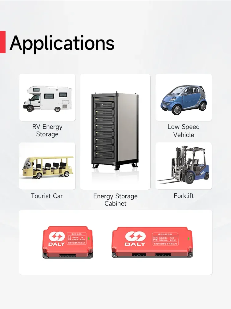 Daly BMS 5A Active Balancer 3S 4S 6S 7S 8S 10S 12S 13S 14S 15S 16S For Lifepo4 32700 21700 and Li-ion 18650 Battery