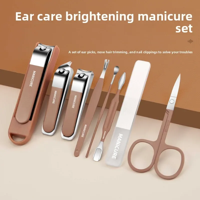 

8pcs Anti-Splash Nail Clipper Set Hand in Hand with Manicure Clippers Manicure Clippers Protection Tool Manicure Pedicure Tools