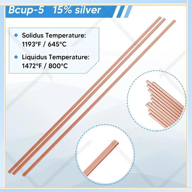 -SPOR Welding Rods Brazing 30 Sticks Solder Copper Phosphor Industry Grade For Air Conditioning,Refrigerator Cold Storage
