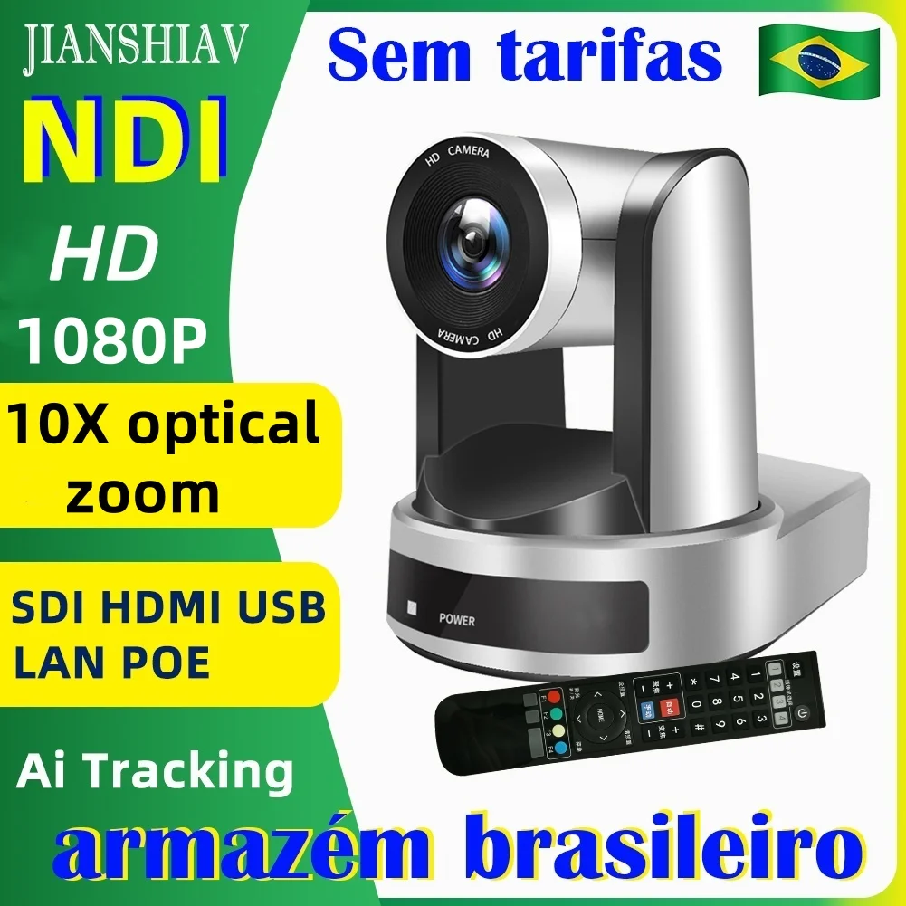 1080P SDI Conference PTZ Camera IP 10X20X Zoom Live Streaming HDMI USB POE AI Tracking Church Business Meeting Broadcast Youtube