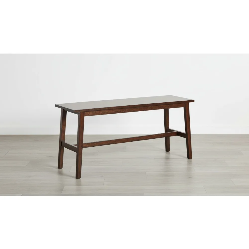 

39.3'' Bamboo Dining Bench, Farmhouse Kitchen Table Stool, Easy Assembly, Sturdy 396lb Capacity, Mocha Finish