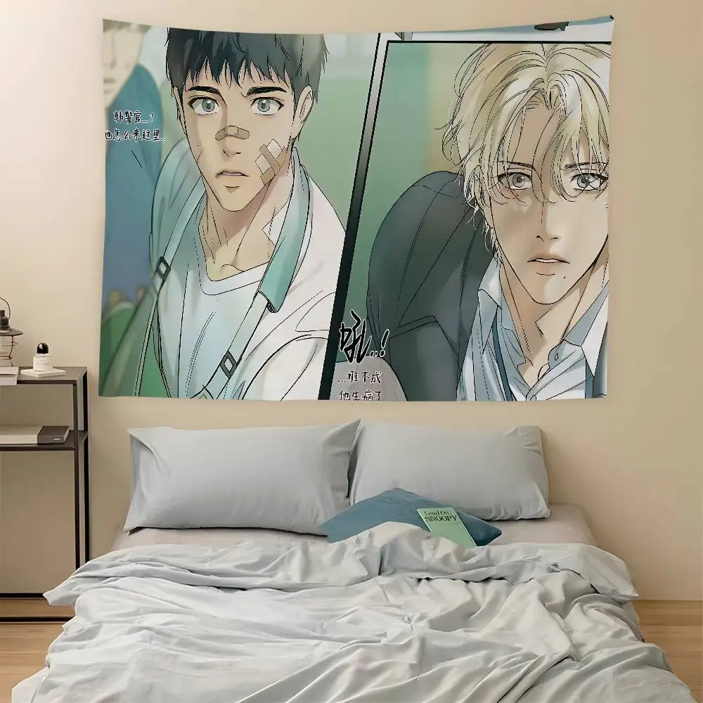 Backlight Bl Anime Colorful Tapestry Wall Hanging Bohemian Wall Tapestries Mandala Wall Art Decor