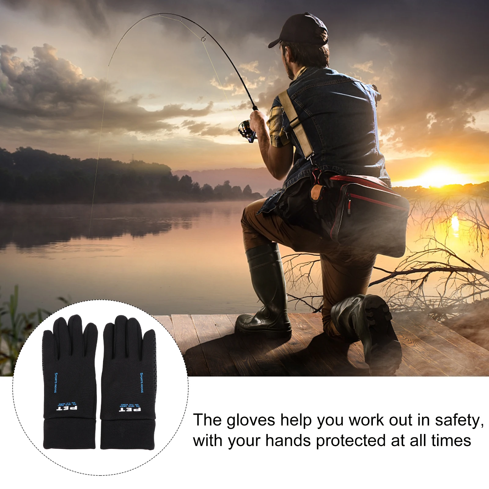 

1 Pair Windproof Waterproof Gloves Anti-Slip Cycling Telefingers Gloves For Winter Outdoor Riding Touch Screen Fitness