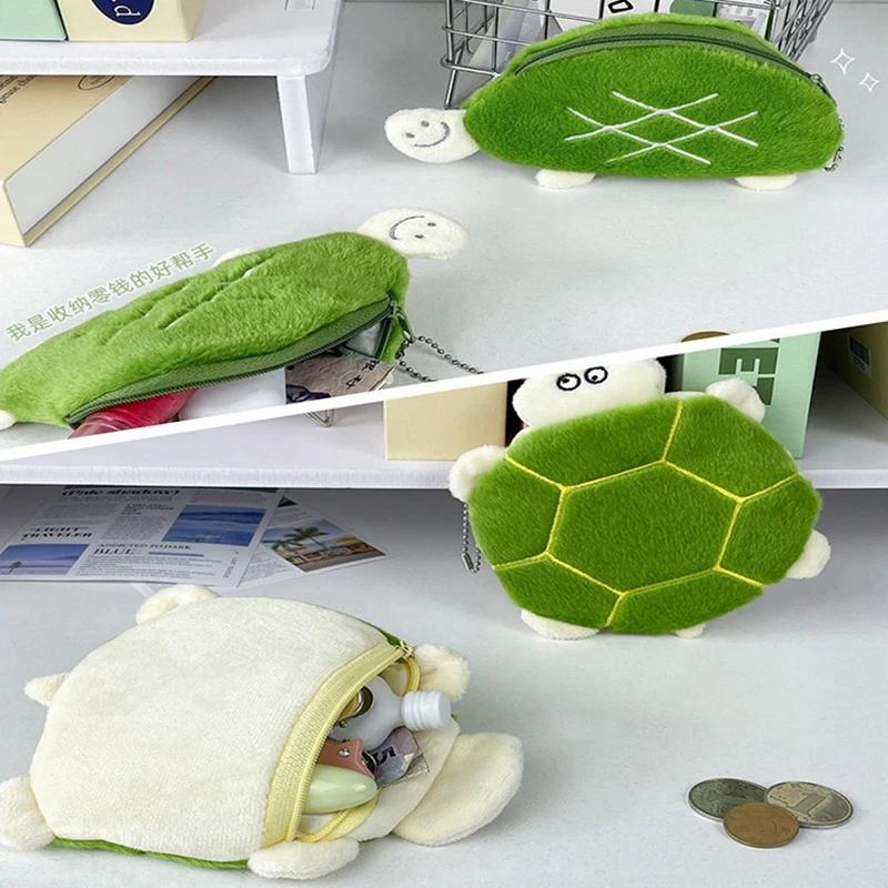 Cartoon Cute Turtle Pencil Bag Large Capacity Pencil Case Creative Coin Purse Multifunctional Storage Bag School Supplies