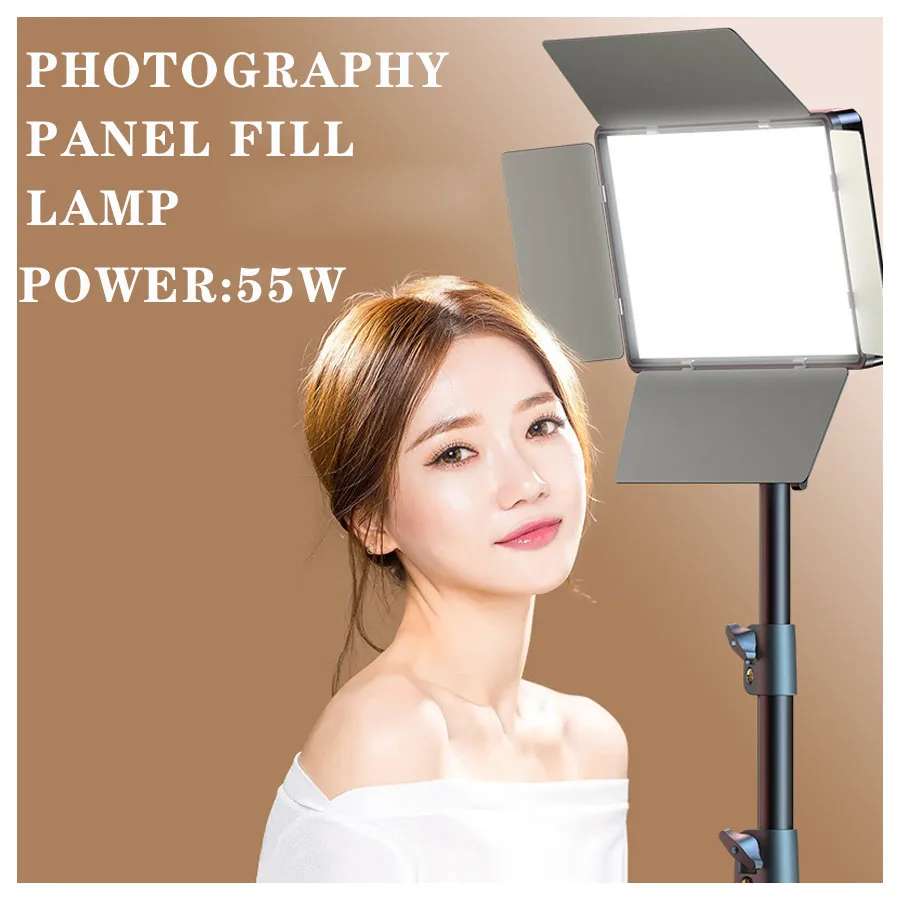 E900 Portable Video Recording Photography Panel Lamp ,55W LED Photo Studio Light for Tiktok Youbute Game Live Video Lighting