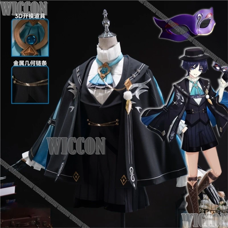 Genshin Impact FES Wanderer Balladeer Cosplay Mantello Uniformi Cappello Maschera Carnevale di Halloween Vestito unisex Parrucca 2026 Carnevale Navidad