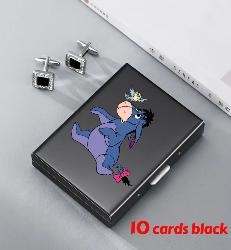 Winnie Anti-Scan RFID 10 kaarten Aluminium metalen creditcardhouder Slanke blokkerende portemonnee-etui Bescherming voor visitekaartjes