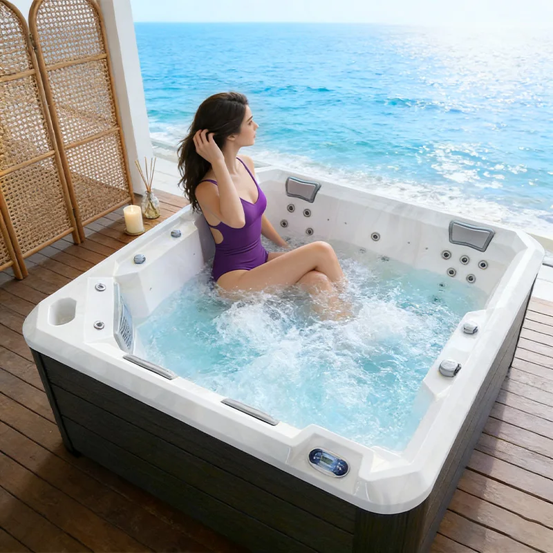 Economical Practical Hot Selling Model Family 4 Person  Hot Tub Outdoor Jacuzzier Spa  Outdoor Jacuzzier Spa  with Cover