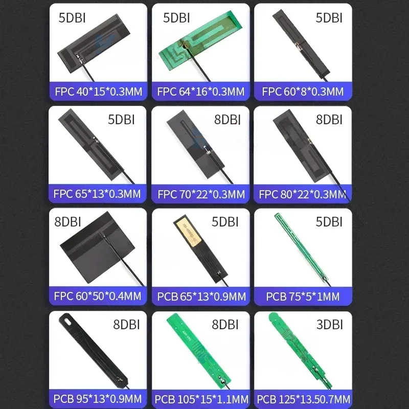 2PCS/lot 5G 4G Lte GSM GPRS 2G 3G Nb-Iot Module Full Frequency Built-In FPC/PCB High Gain Patch Antenna