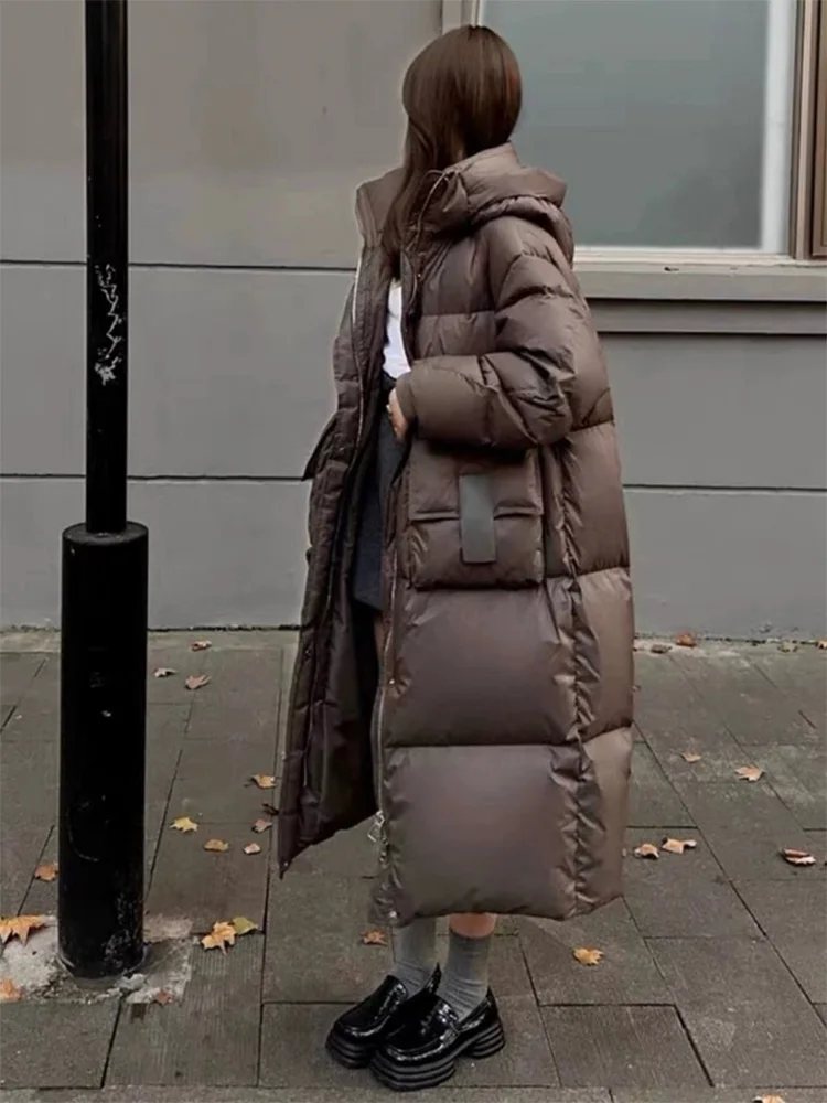 

Женское пуховое хлопковое пальто средней длины, зима 2025 Faion Thiened, теплое пальто с капюшоном, удобная посадка, цвет застежки-молния