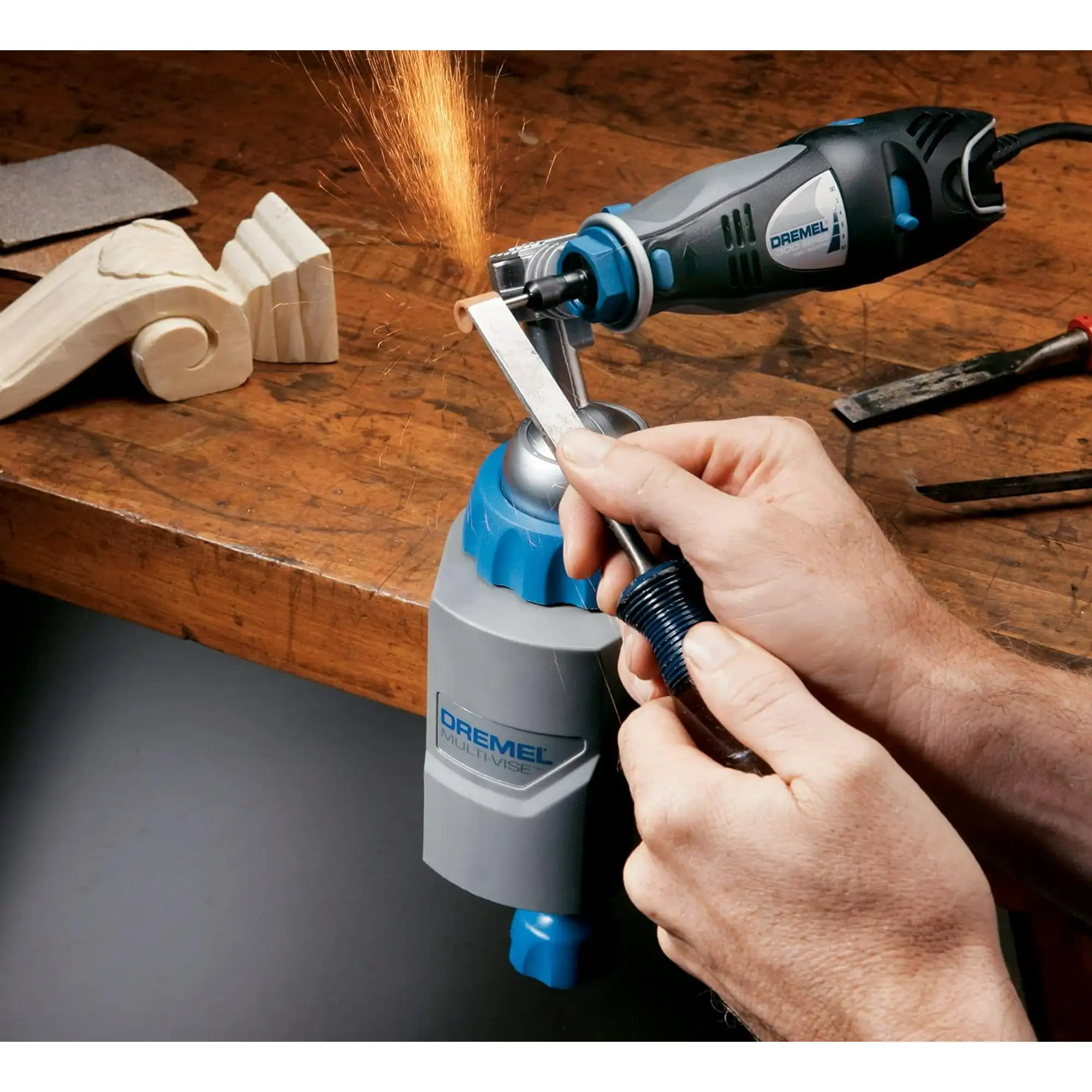 2500-01 Multi-Vise Attachment for Rotary Tools, 3-in-1 Tool Holder, Rotates 360& Tilts 50°