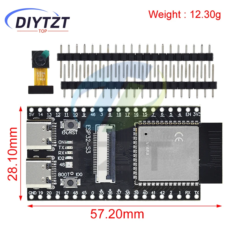 DIYTZT ESP32-S3 N16R8 CAM مجلس التنمية واي فاي + وحدة بلوتوث كاميرا OV3660 #2