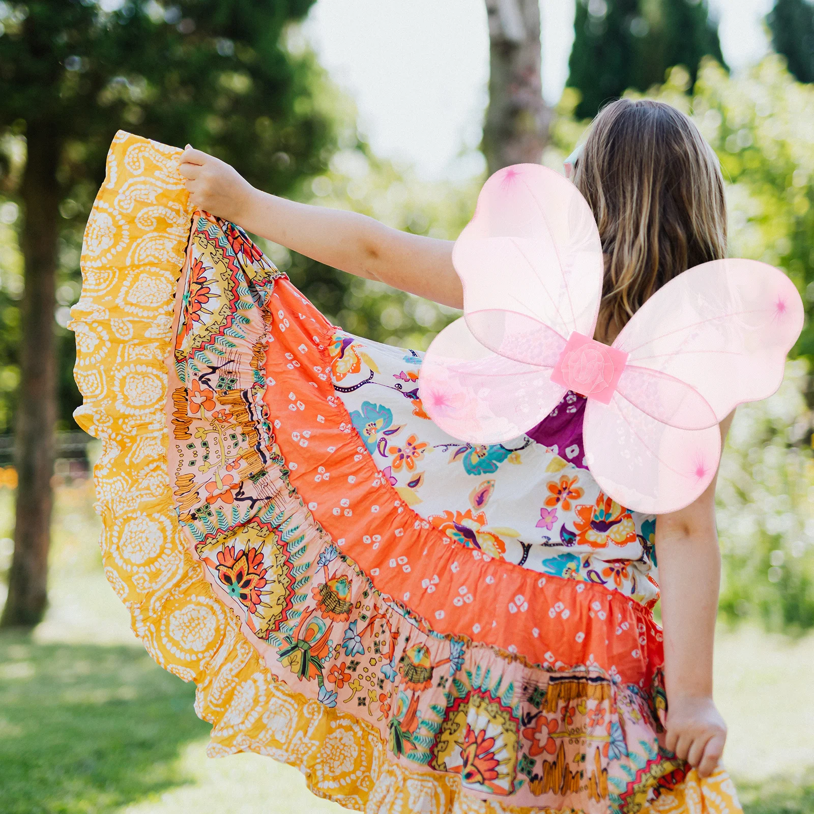 

1pc Butterfly Wings Prop Fairy Wings Costume For Girls Iridescent Butterflies Wing Kids Dress Up Party Play Birthday Decor