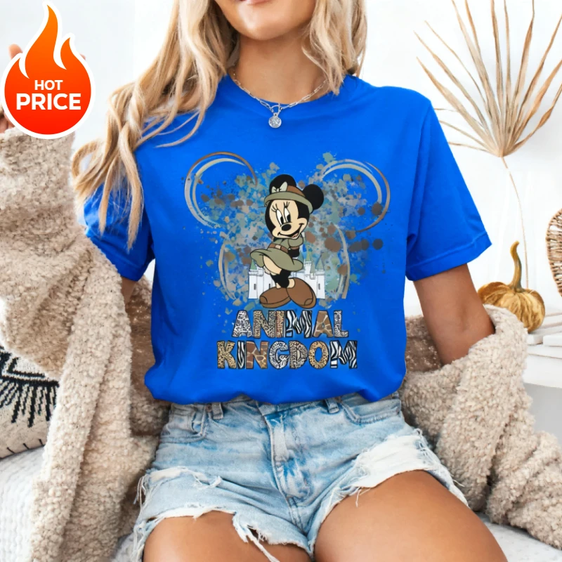 ديزني ميني ماوس صبي فتاة 2026 تيشيرت صيفي الأسرة الوالدين والطفل ارتداء المتضخم عادية الرجال النساء قصيرة الأكمام تي شيرت Y2k #5