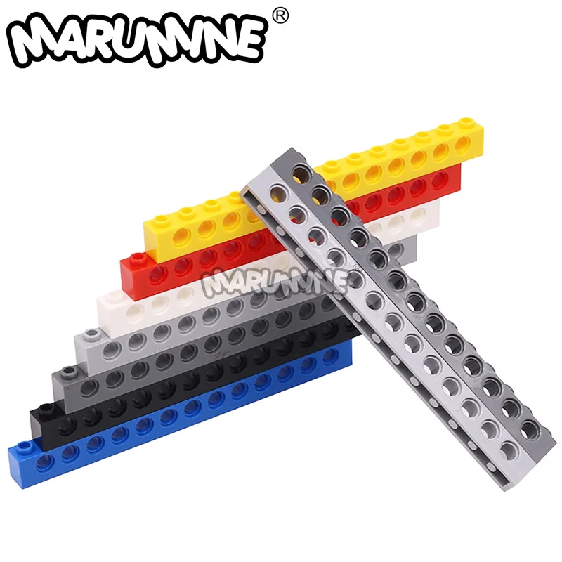 Marumine-piezas de ladrillo 1x14 con 13 agujeros, bloque de construcción MOC Compatible con Robot 32018, modelo de construcción clásico, accesorio DIY, 5 uds.