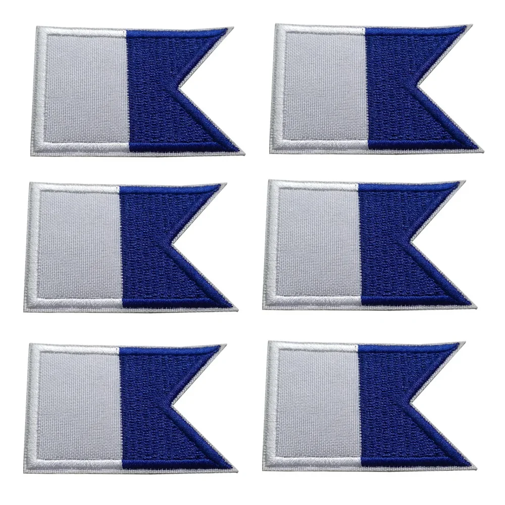 2/6/12PCS Scuba Diving Flag Embroidered Patch Iron On Patches Backpack Bag Flag Patch 6*4CM