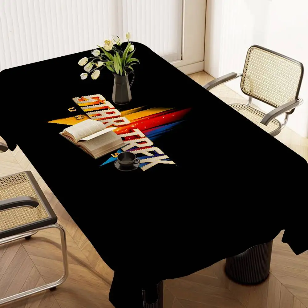 

S-Star Trek Table Cloth Polyester Print Waterproof Oilproof Rectangular Party Table Cover Tablecloth Picnic Mat