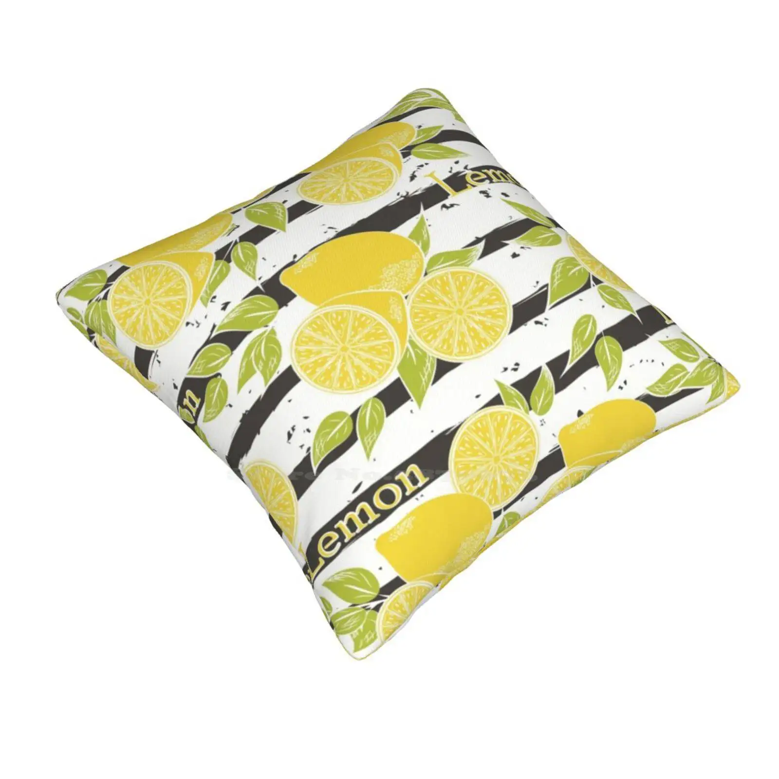 Lemons Home Sofa Car Cushion Cover Pillowcase Food Fruit Healthy Seamless Pattern Background Kitchen Piece Plant Seed Snack