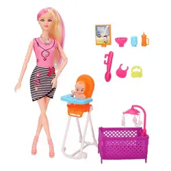 Feeding Kits Set Kids Toys Kawaii Miniature Dollhouse Accessories Figures Baby Dolls For DIY Pretend Play Children Game