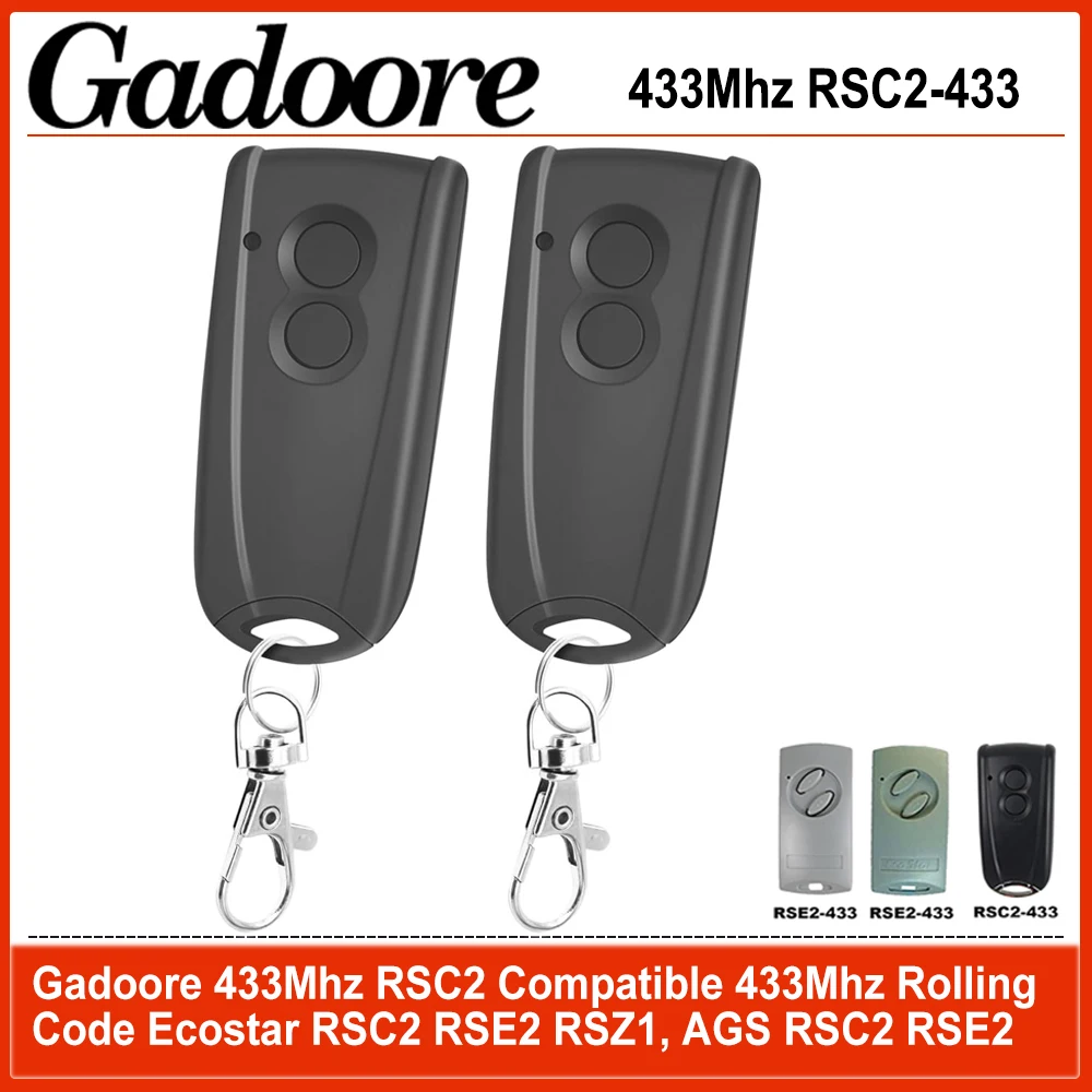 Gadoore Ecostar RSC2 433Mhz  Garage Door Remote Control Compatible with 433Mhz Hormann Ecostar RSC2 RSE2 RSZ1,AGS RSC2 RSE2