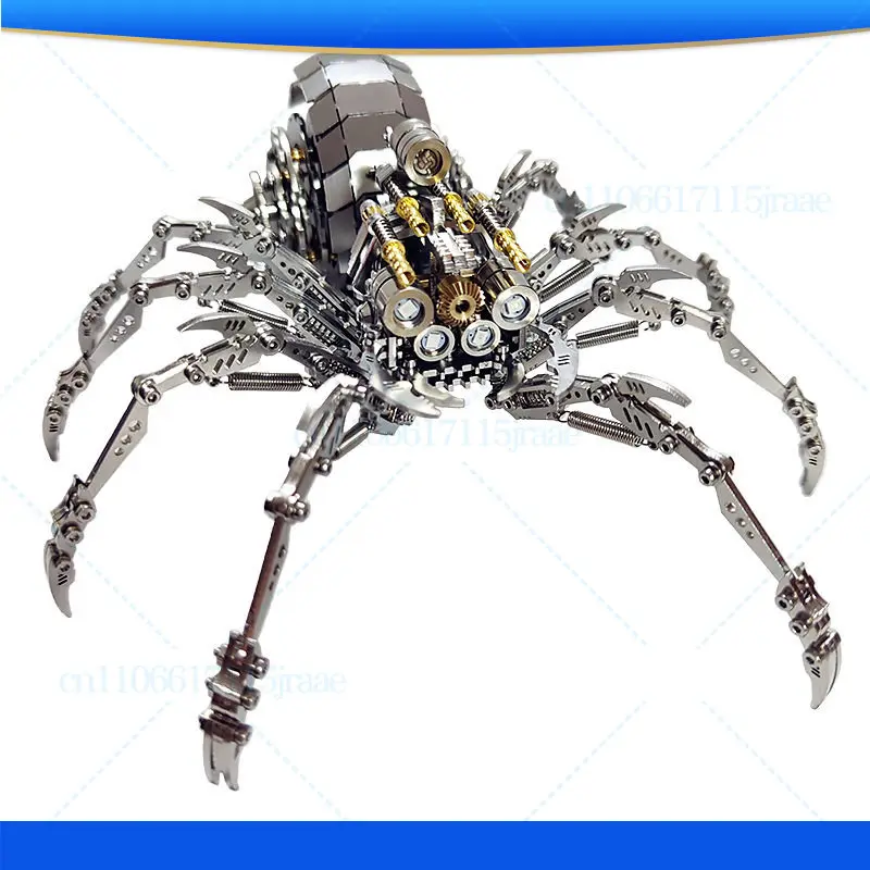 

Киберпанк Steel Warcraft Spider King Металлическая сборная модель 3D головоломка Механическое насекомое Креативный рождественский подарок игрушка