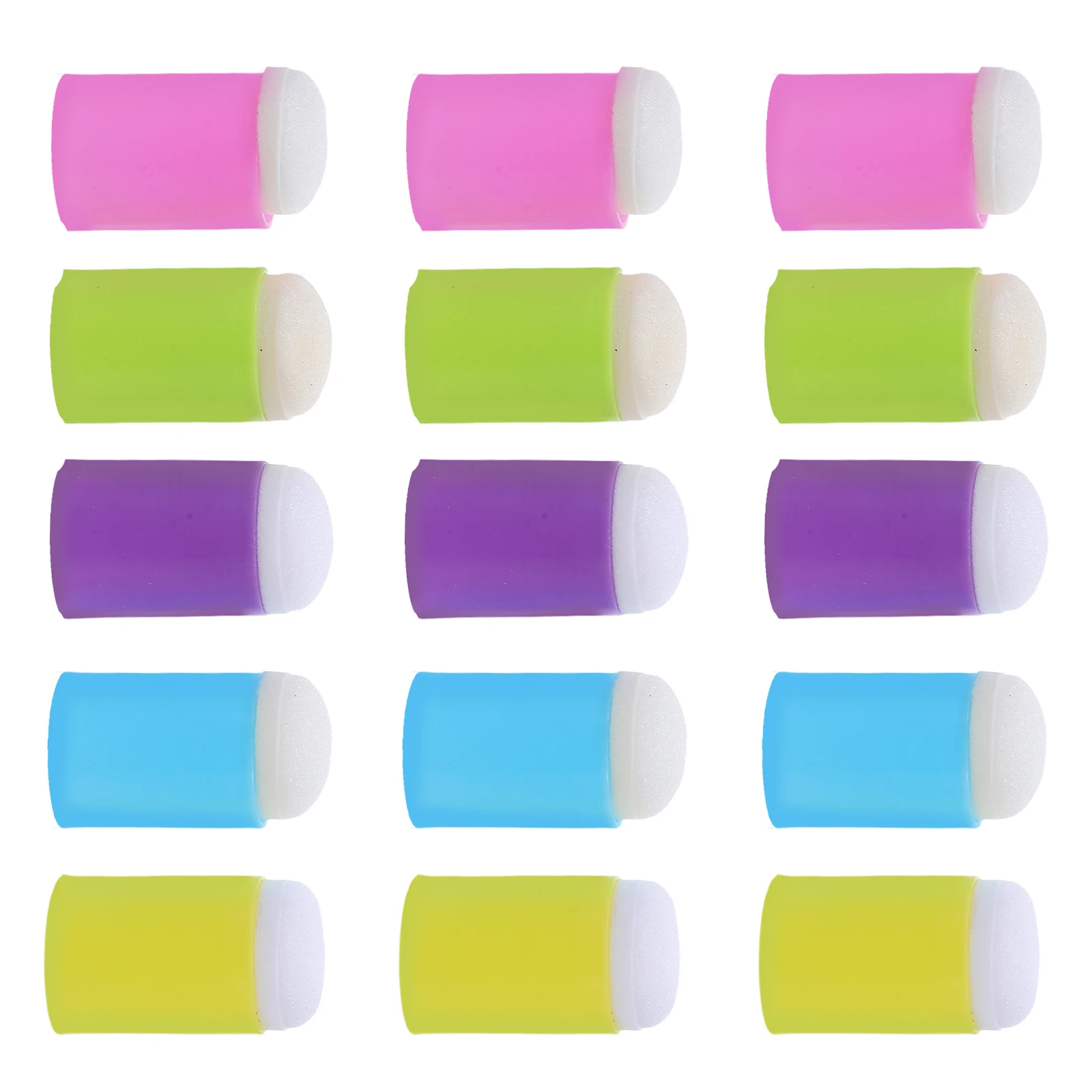 

25pcs Finger Sponge Applicator Set Finger Painting Sponges For Face Art Crafts Coloring Projects Face Paint Blending Tools