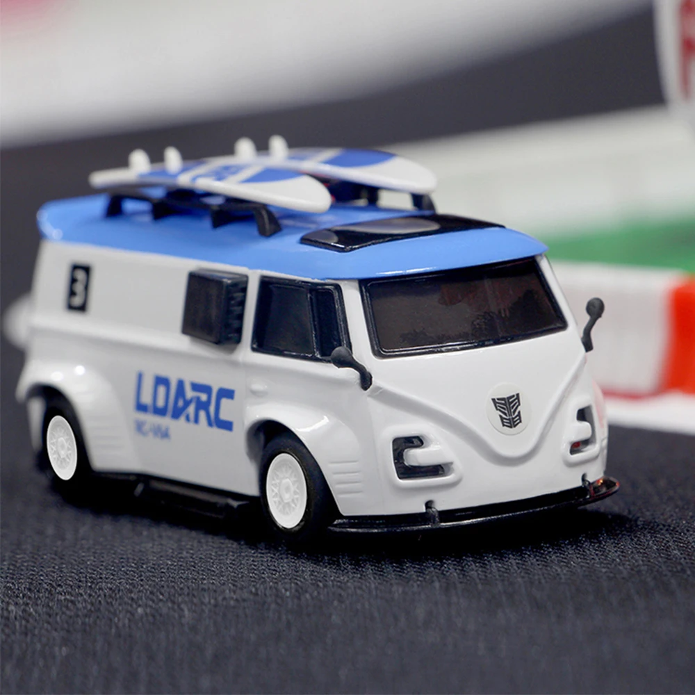 

LDARC V64 1:64 RWD Remote Control Speed Minibus Controllable Ambient Lighting/Headlights Removable Shell DIY Toy Car Gift