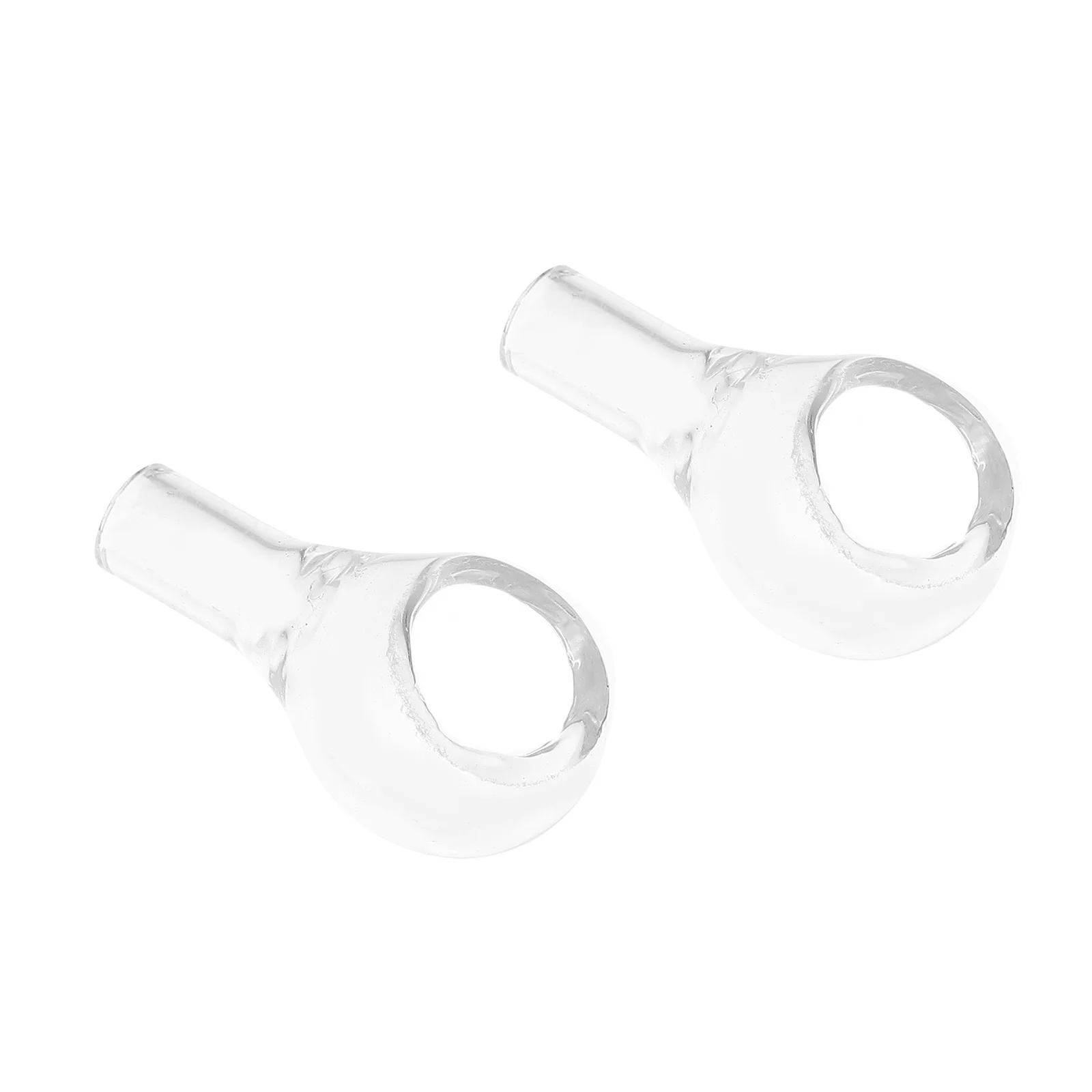 

2 Pcs Unique Funnel Neck Laboratory Glassware Weighing Boat Transparent Round Experiment
