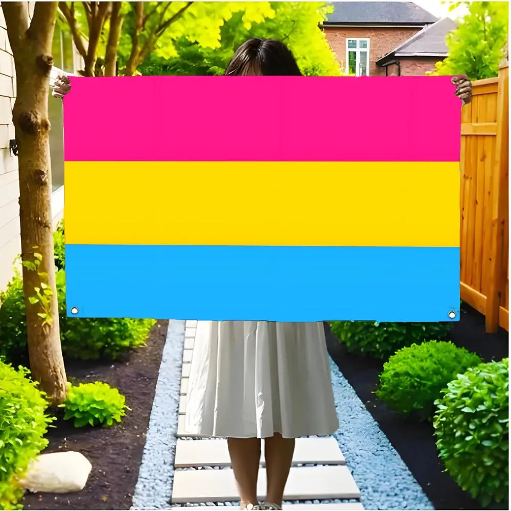 Limitless Inclusive P-Pansexual Pride Flags Borderless four-ring ornament indoor outdoor decoration effortless to hang