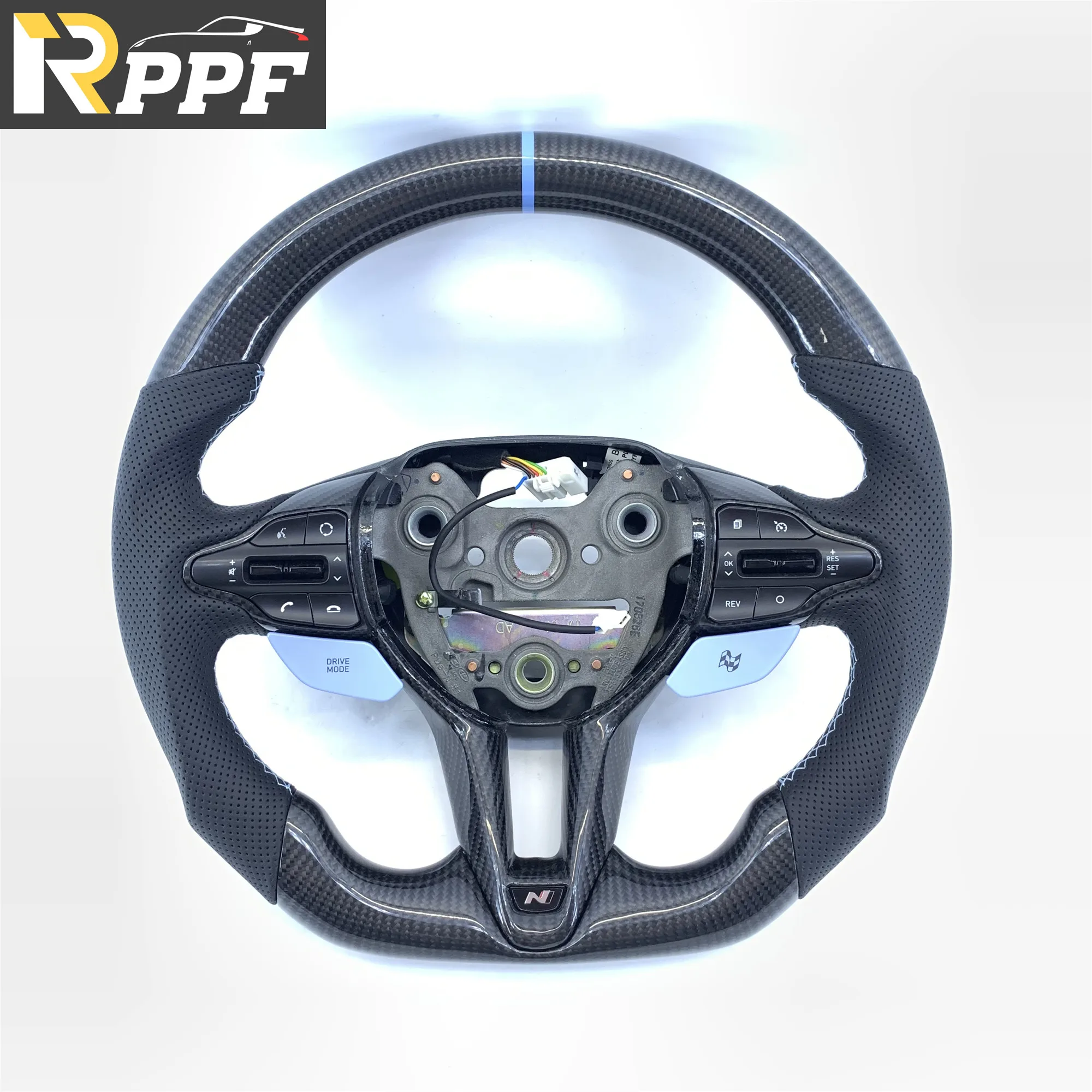 

New Auto Parts Carbon Fiber Steering Wheel for Hyundai Elan I30n/2021 Hyundai I20 /i30n/Elantra N