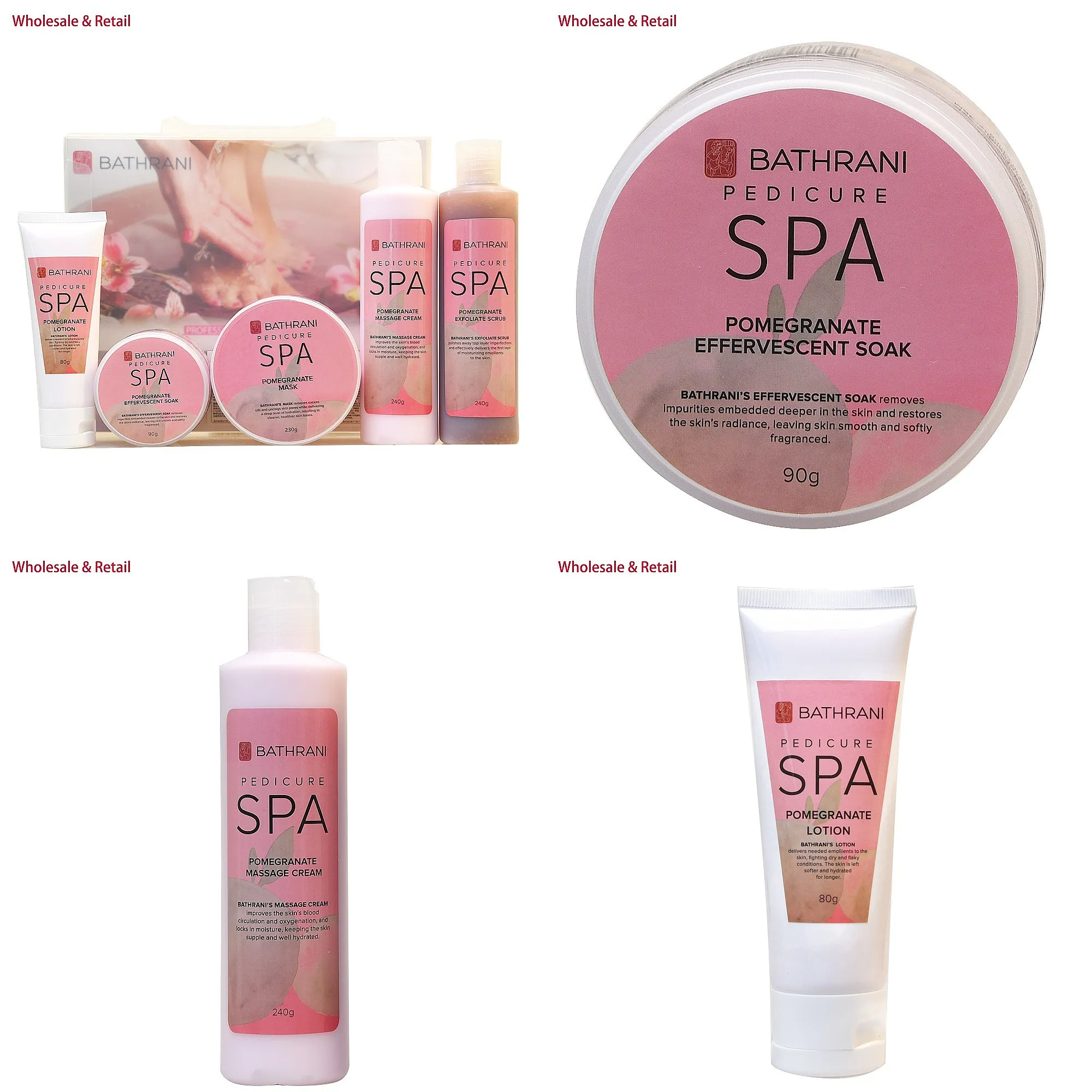 Spa Pedicure Kit 5-Step Foot Skin Care System Gold Luxury Detox Pedi Box for Salons