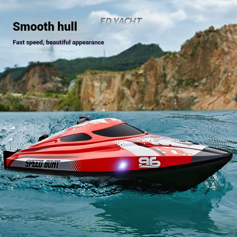 

Новая летняя лодка с дистанционным управлением Hj820, водная игрушка, яхта, водонепроницаемая и устойчивая к столкновениям, легкая лодка с защитой от опрокидывания, 2,4 г, лодка