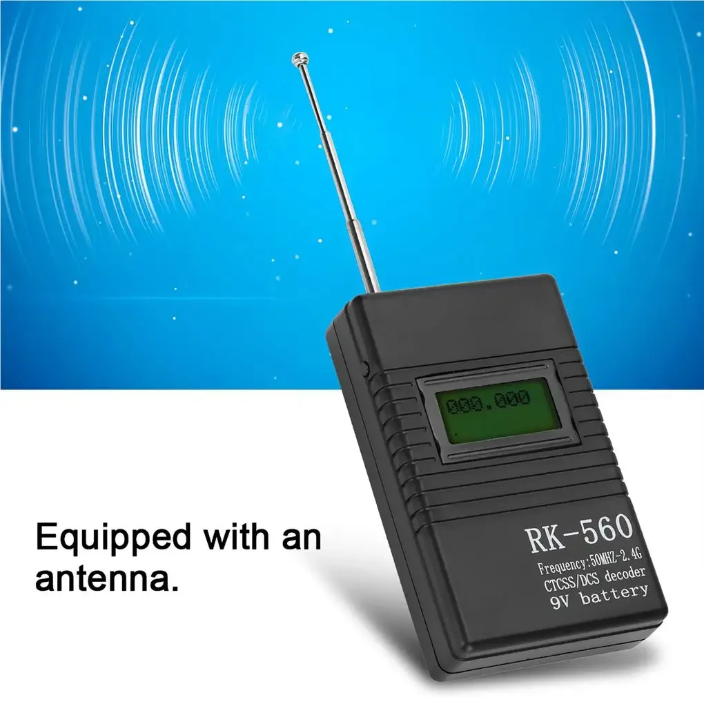 50MHz-2.4Ghz Frequency Meter Counter Radio Transceivers Professional Accurate Testing Accessory Hand Walkie-talkie with Screen