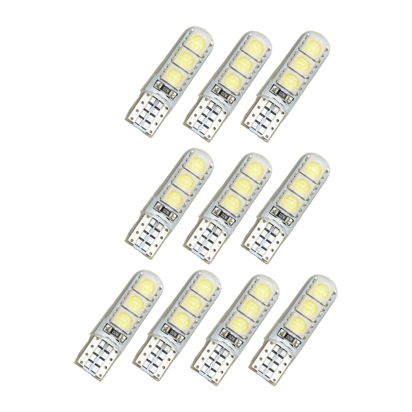 Silicone Lights Shell Wedge Canbus LED Lamp White 12V DC Dome 194 W5W-5050-6SMD Brand New High Quality