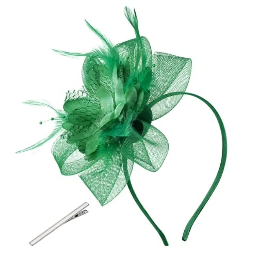 Tea Party Hats for Women Fascinators Hats Vintage Headband Tea Party Accessories for Wedding Cocktail Dresses