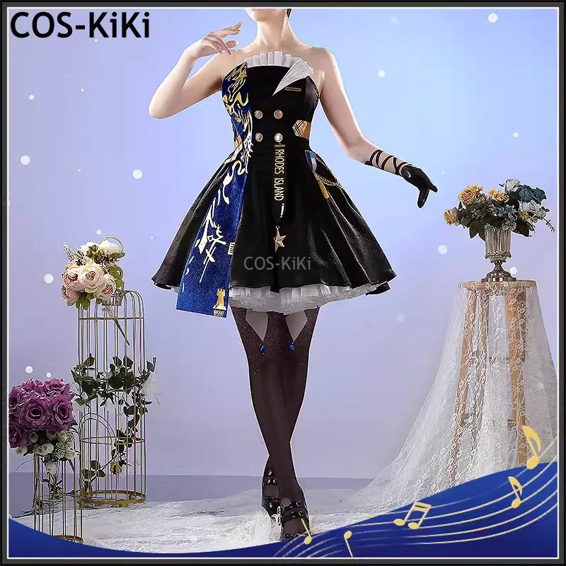 COS-KiKi Arknights Amiya 2024 AMBIENCE SYNESTHESIA Game Suit Elegant Dress Cosplay Costume Halloween Party Role Play Outfit