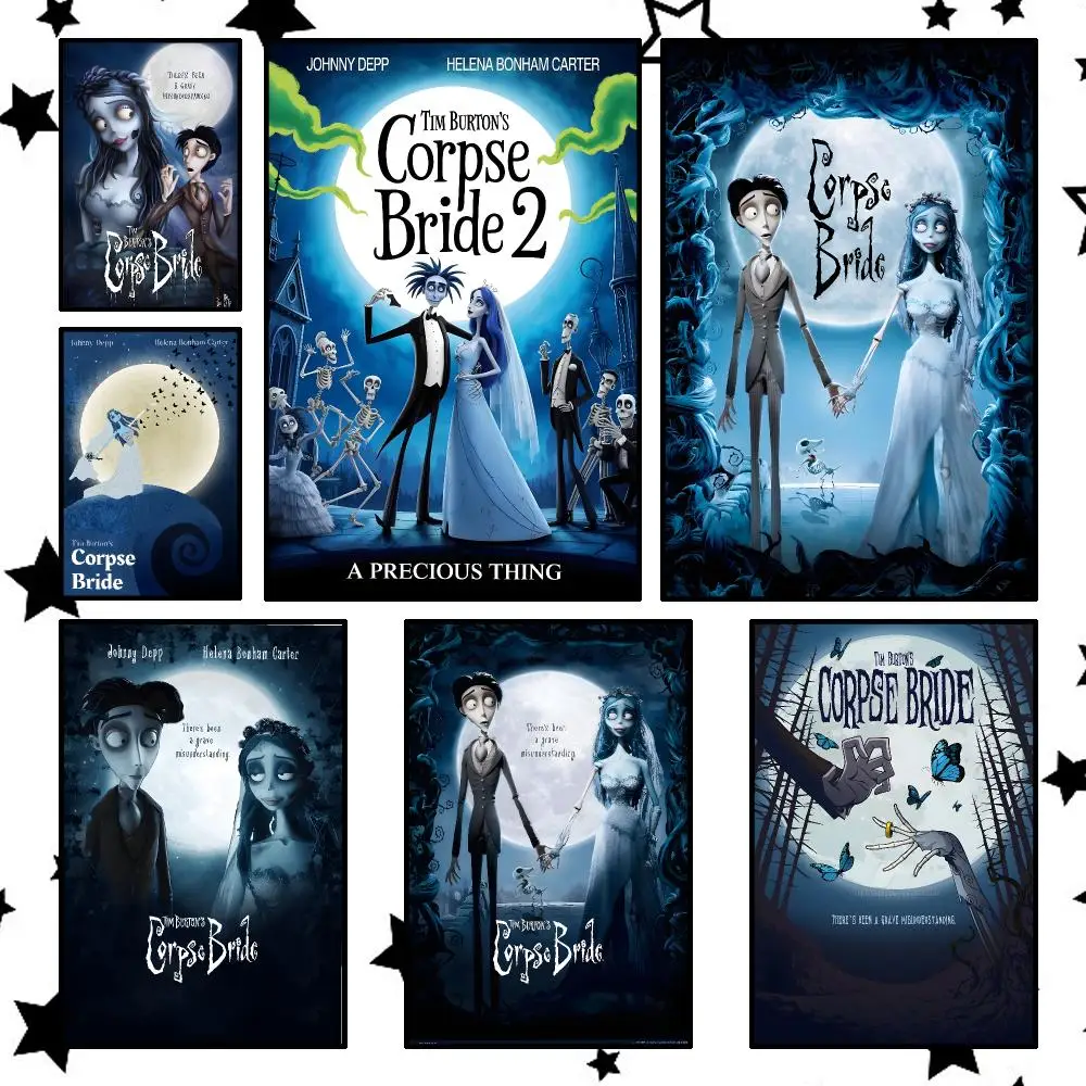 Movie Corpse Bride Poster Modern Minimalism Aesthetic Art Prints Bedroom Kitchen Home Decor Art Poster Gifts