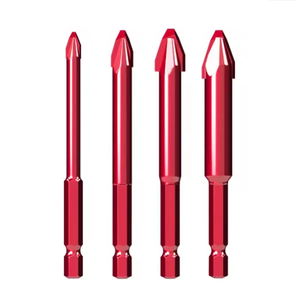 Aggiorna il tuo kit di strumenti di perforazione con le nostre punte da trapano eccentriche in carburo rosso durevoli adatte per vetro per piastrelle e altro