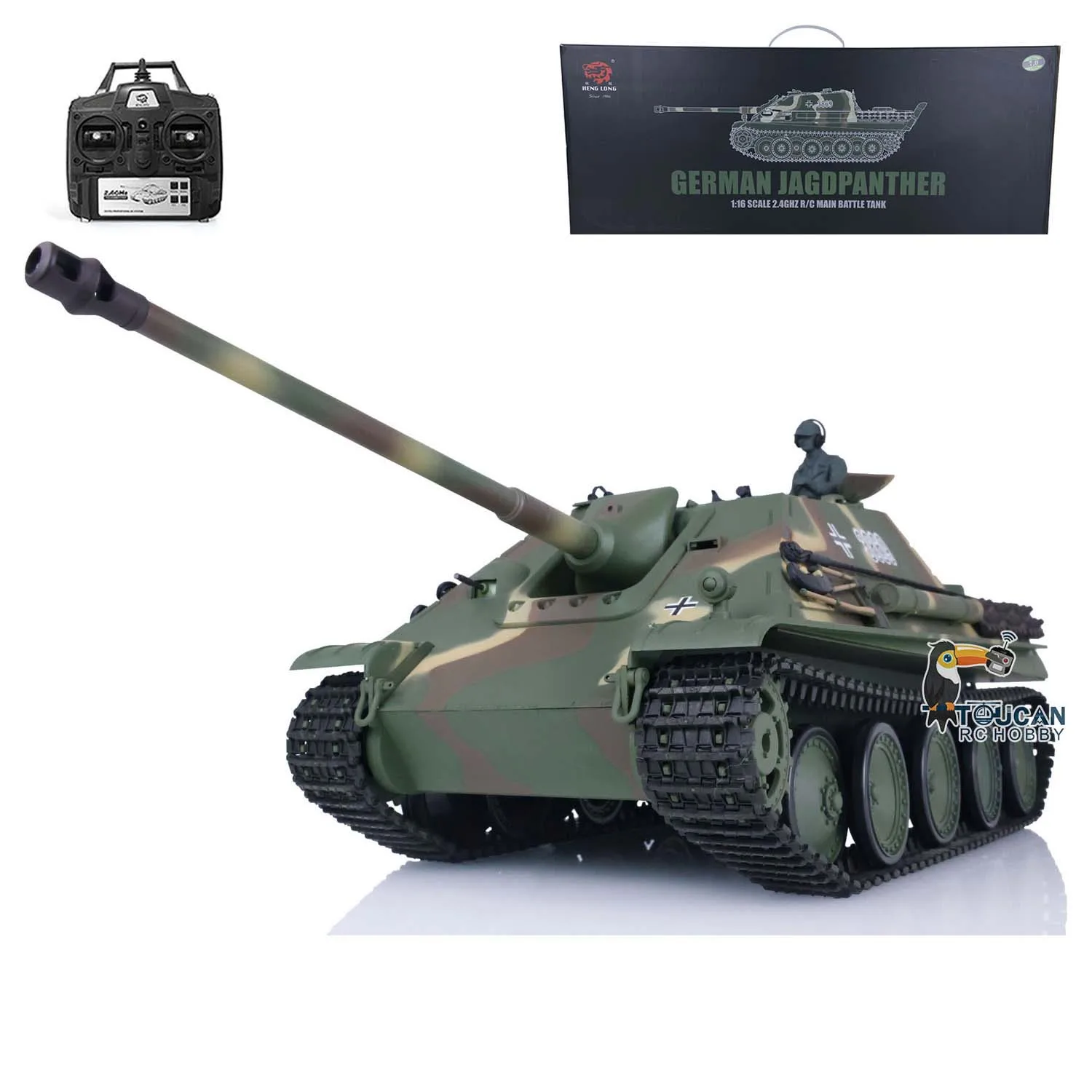 2.4G HENG LONG 1/16 Scale 7.0 Plastic Ver Jadpanther  RTR RC Tank Model 3869 3868 Toucan RC Hobby Army Vehicle for Boys TH17437