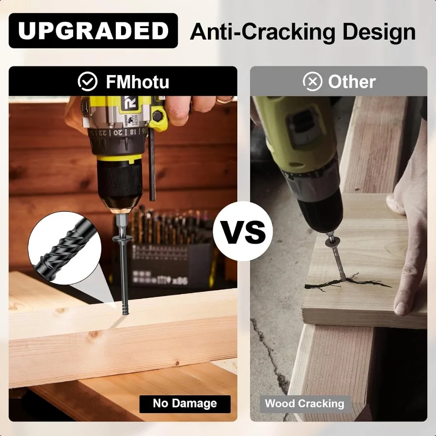 8 Polegada parafusos de deck ao ar livre resistentes 50 pçs estrela drive deck parafusos de madeira resistente à ferrugem para madeira log paisagismo