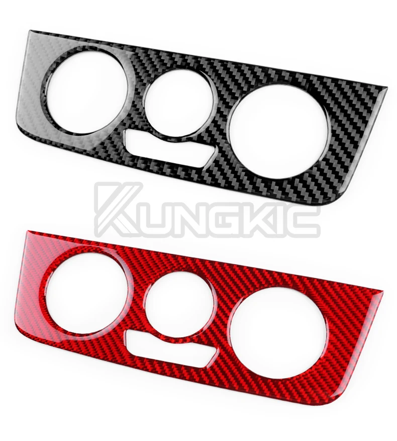 Echter, weicher Carbonfaser-Aufkleber für Seat Ibiza 6j 2009 2010 2011 2012 2013 2014 LHD RHD Auto Mittelkonsole AC-Rahmenverkleidung – Detail 3