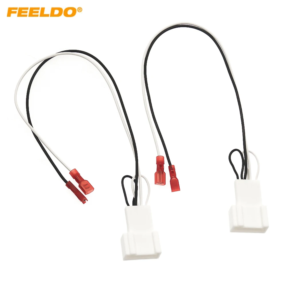 

FEELDO Car 4Pin Stereo Speaker Wire Harness Adaptors For Toyota Subaru Auto Speaker Replacement Connection Wiring Plug Cables